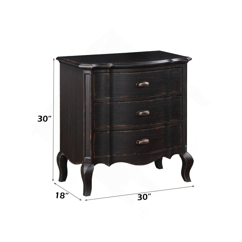 Table de chevet Chelmsford, Noir antique