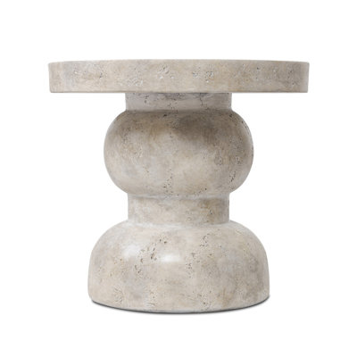 Rivero Outdoor End Table-Aged Fog Concrete