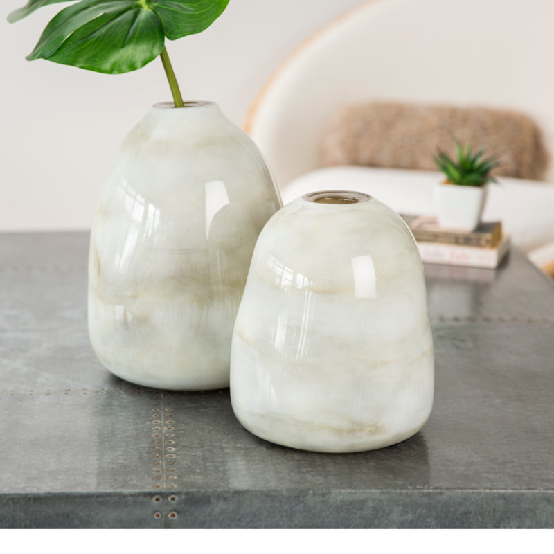 Surber Handmade Glass Jar, 12" H x 7" W x 8" D
