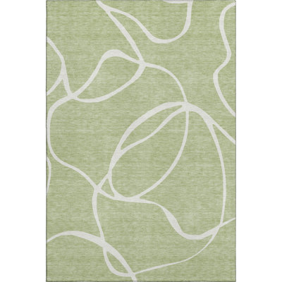 Premium Machine Washable Corum AMF999 Swirls Rug