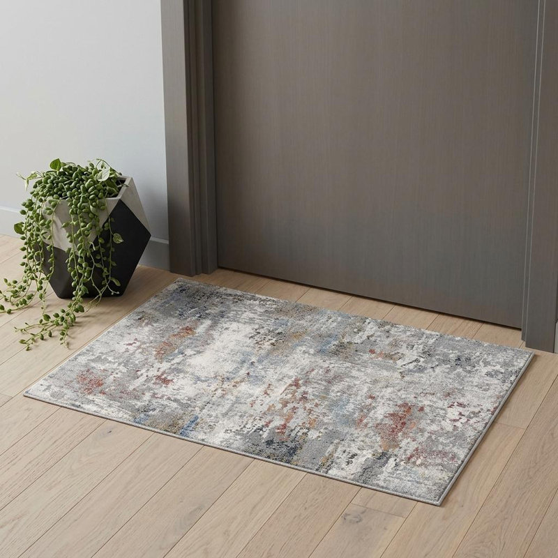 Claritha Washable Abstract Indoor Rug