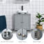 Base de meuble-lavabo en forme de U Marloft avec tablette réglable et fabrication en panneau de fibres à densité moyenne robuste (lavabo non inclus)-124006301