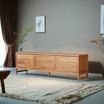 New Chinese modern solid wood TV cabinet