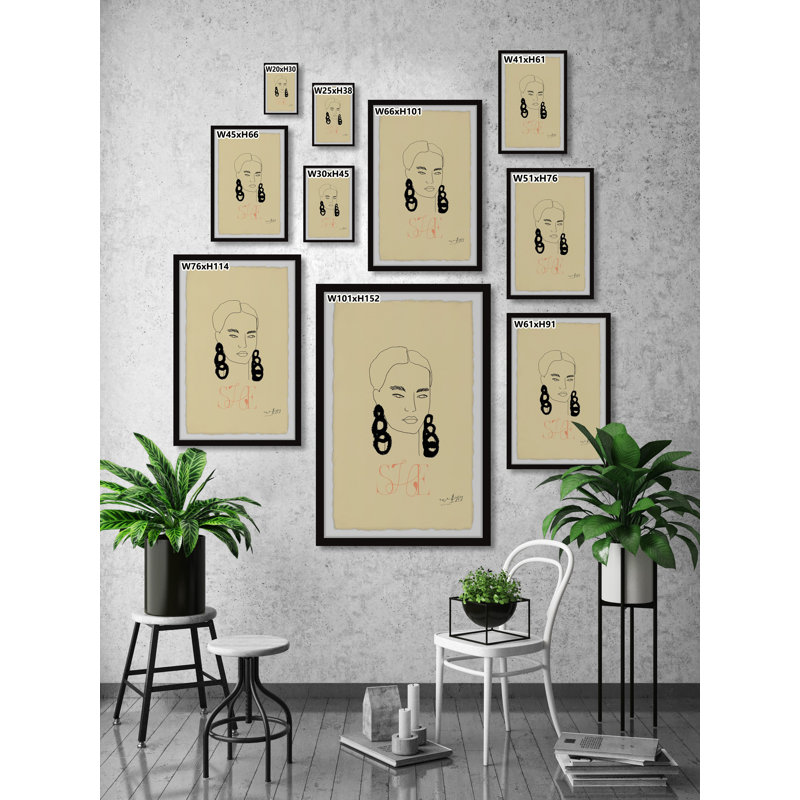 Just a Girl 1 Piece Single Picture Frame Painting, 30cm H x 20cm W x 3.81cm D