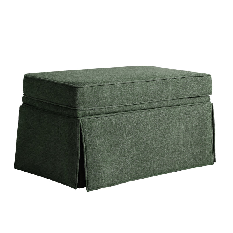 Pouf de rangement rectangulaire capitonné avec couvercle relevable (paquet de 2), Chenille mauve