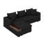 Canapé rembourré modulaire en L avec compartiment de rangement, canapés modulaires-740713180