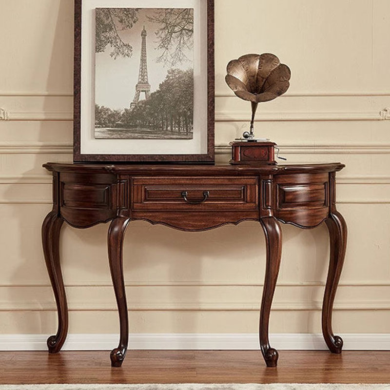 Console rétro de style champêtre français, H 33,9 po x l 55,1 po x P 16,5 po