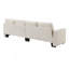 Canapé 4 places 104 pouces en tissu de lin moderne 104 po avec accoudoirs-1580189149