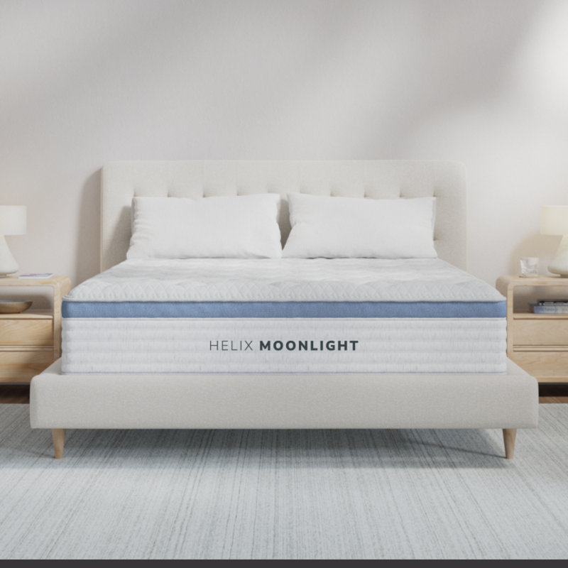 Matelas Helix Moonlight avec plateau-coussin GlacioTex, Très grand lit