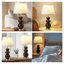62.4cm Brown Ceramic Table Lamp With USB Ports And Bulb Included
