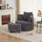 Round Oversized Swivel Barrel Chair with Half Moon Ottoman and Double Storage-1666658227