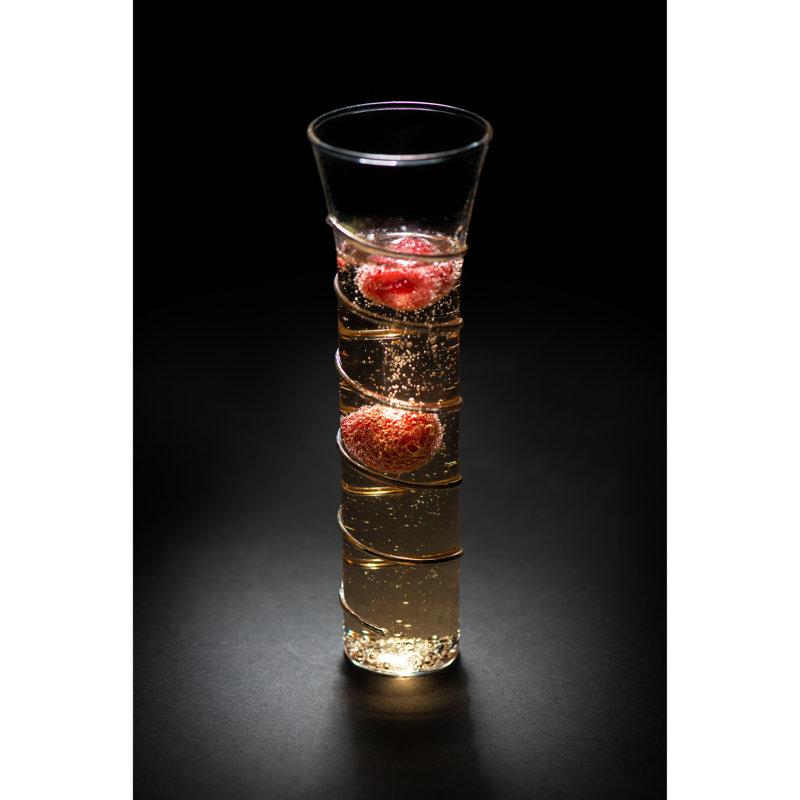Razzle Dazzle 6 oz. Flute Set, Gold