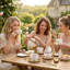 Ensemble de 6 tasses à café en céramique de qualité supérieure et soucoupes, tasses à café pour café au lait, moka, au lait, blanc, avec garniture dorée