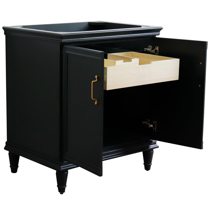 Meuble-lavabo simple 30 po avec base seulement, Gris foncé