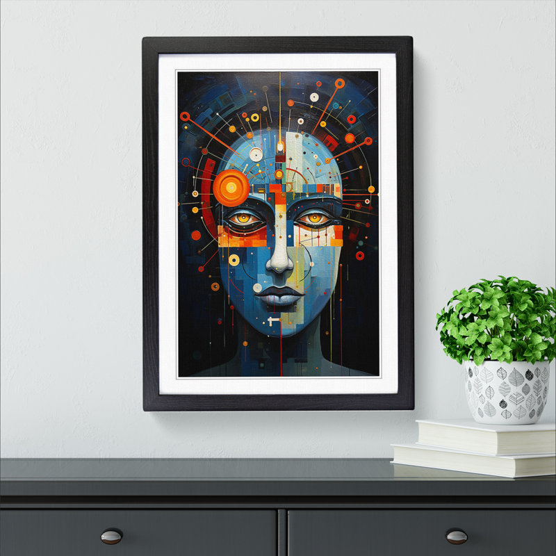 Single Picture Frame Print on Wood, 46cm H x 34cm W, Black Framed