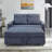 53.2'' Small Loveseat Pull-Out Sofa Bed - Adjustable Backrest-40687609