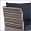 Canapé d'extérieur 3 places Santiago: polyester hydrofuge, structure en bois massif, housses amovibles | Gris foncé | Bois | Polyester