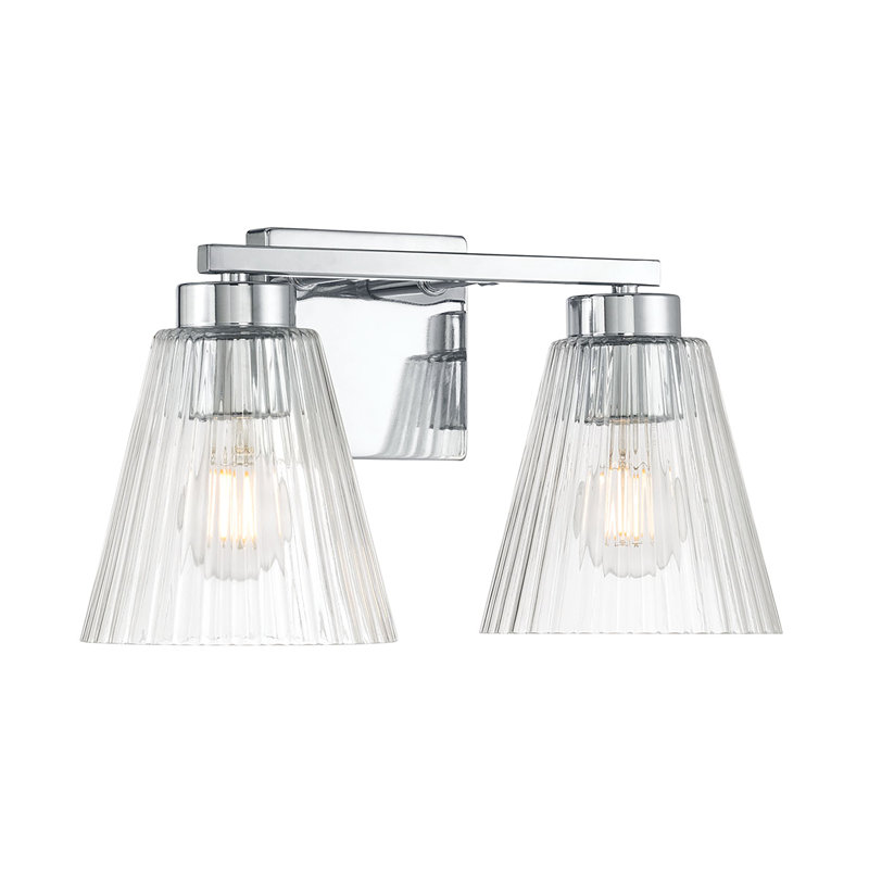 Meuble-lavabo 4 lumières 31,75 po Alun, H 7,75 po x l 31,75 po x P 6,5 po, Chrome chrome, 4 lumières