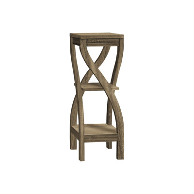 3 tables de bout taupe foncé avec plateau carré et pieds torsadés - style contemporain, 2 tablettes de rangement, décor de chambre à coucher, décoration moderne 3, point intérieur