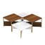Ensemble de tables basses Modern Modern de 4 pièces de style Mid Century Square-3565515