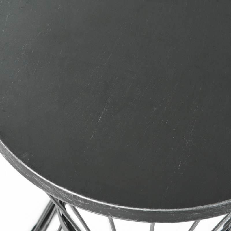 LASSEN 16" SIDE TABLE, Matte Black