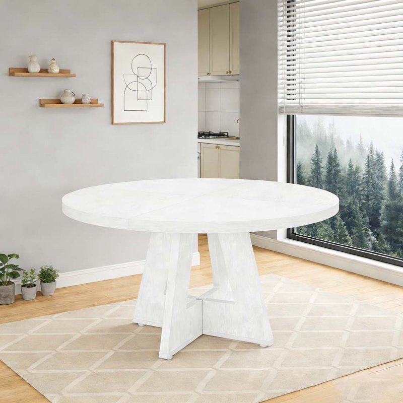 Table de salle à manger en bois, Blanc