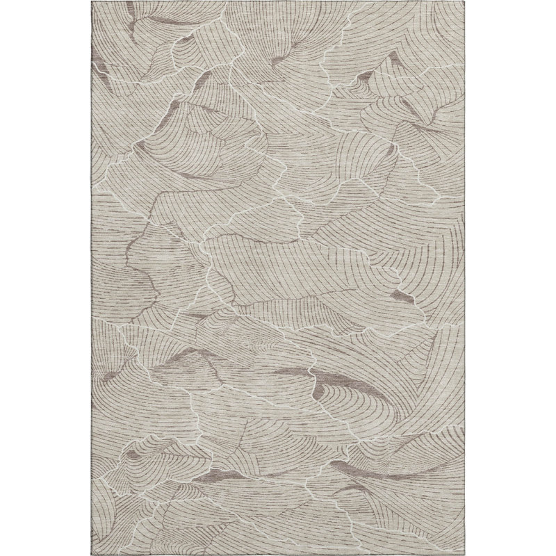 Premium Machine Washable Cossette AMF1048 Lines Rug, Rectangle 9' x 12'