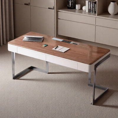 Bureau en bois massif et bureau en noyer