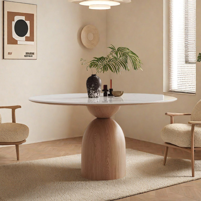 Table ronde Rock Slab, H 29,52 po x L 39,37 po x l 39,37 po