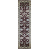 Hand-Knotted High-Quality Red and Ivory Area Rug