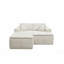 Canapé inclinable de 73,4 po en velours côtelé 2 places, canapé-lit rembourré avec coussin de siège et repose-pieds-129489868-129489864-129489870