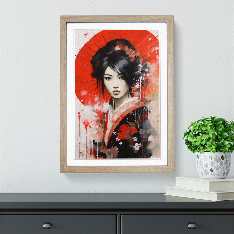 Single Picture Frame Print on Wood, Oak Framed, 64cm H x 46cm W