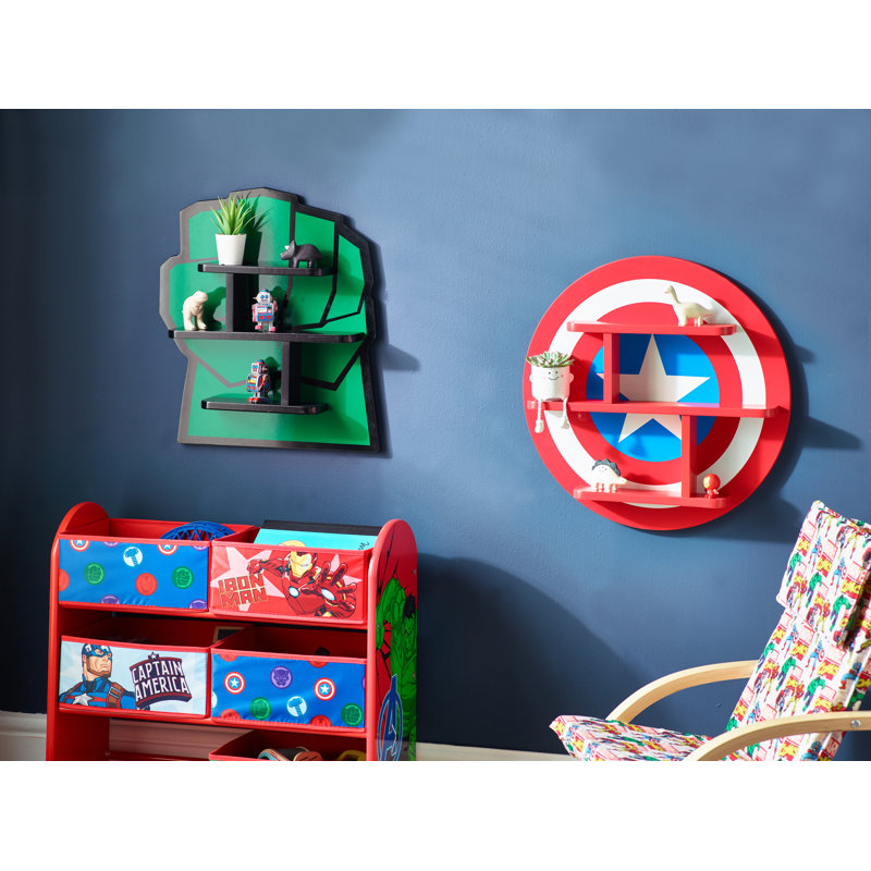 Avengers Hulk Small Wall Shelf, Decorative Wall Mounted Kids' Shelf | Wooden Floating Shelves For Bedroom & Playroom