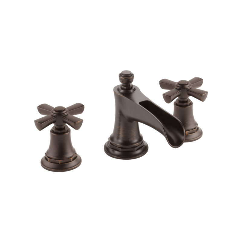 Rook® Widespread Bathroom Faucet with Drain Assembly, 1.2, Cross, Venetian Bronze