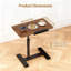 Adjustable Height Rolling Laptop Desk – Mobile Overbed Computer Workstation with Tilting Top – Bedside Table for Home Office, Study Room, Hospital – Smooth Wheels, Sturdy Frame – Walnut Color