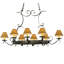 Laramie Steel Handcrafted Oval Chandelier Pot Rack