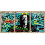Peinture en aérosol de style Salvador Dali Graffiti et art urbain, art moderne coloré, portrait urbain, 3 pièces-92414278-92414280