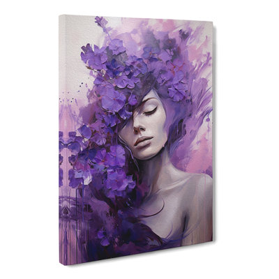Lavender Flower Expressionism - No Frame Print