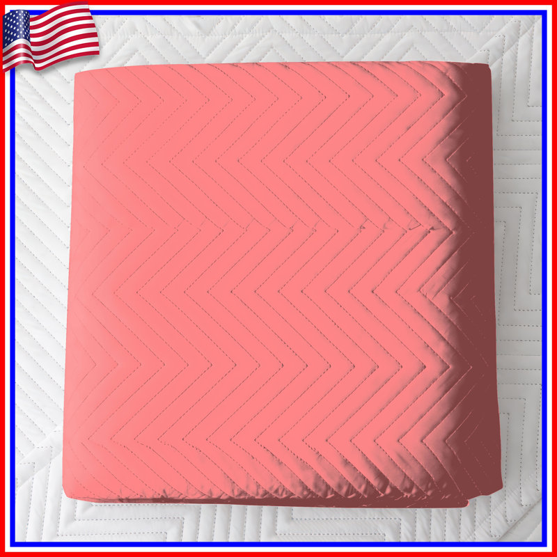 Couvre-lit matelassé de couleur unie de couleur rose toutes tailles, Grand lit