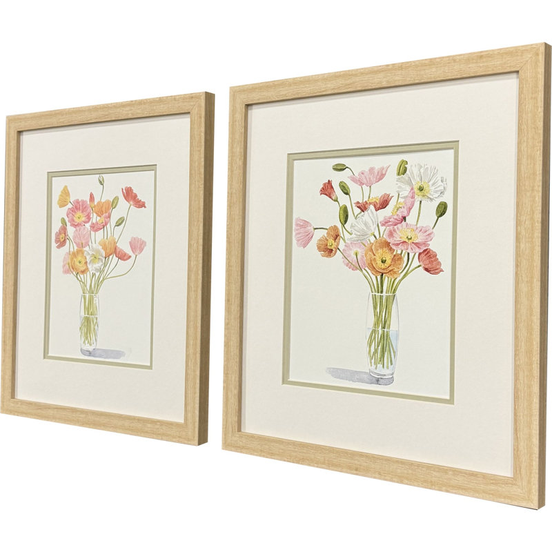 Art encadré de coquelicots