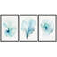 «Turquoise Shell», art de ligne, images de salle de bain, impression sur toile encadrée, 3 pièces-131583227-131583232