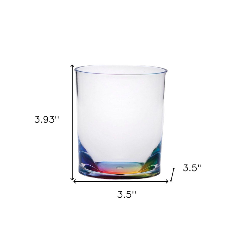 Ensemble de quatre verres à whisky en acrylique sans pied