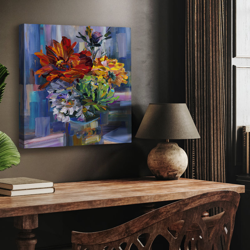 Bouquet moderne - galerie Cavas sur mesure, H 60 po x l 40 po