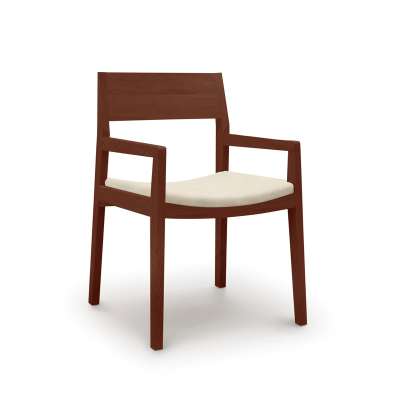 Iso Microsuede Arm Chair, Onyx Microsuede, Cognac Cherry