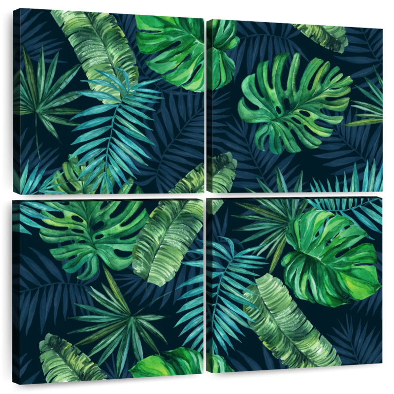 Harnek Mixed Tropical Leaves, 18" H x 18" W