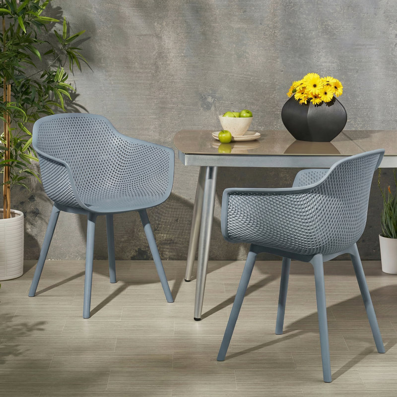 Chaise de terrasse Artha, Bleu gris