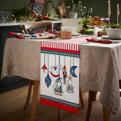 Ulster Weavers Christmas Ornaments Table Runner Multi