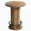 Table de bar ronde ronde avec base de style clôture-1852999108