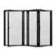 Porte de patio pliante en aluminium noire pliante à droite 108 po x H 80 po (3 + 0) avec 𝗥𝗲𝘁𝗿𝗮𝗰𝘁𝗮𝗯𝗹𝗲 𝗦𝗰𝗿𝗲𝗲𝗻 -124594687-124594690
