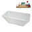 63" Streamline Soaking Freestanding Tub and Tray With Internal Drain-112235269